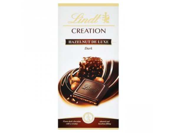 Lindt Creation горький шоколад с шоколадной начинкой и кусочками лесных орехов 150 г